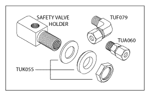 [TUH031] Safety Valve Holder for Tuttnauer® - Used with RED TOP AIR JET VALVE