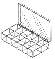 [RPB415] 12-Compartment Storage Case - 4-1/2" x 8-1/4" x 1-3/8"