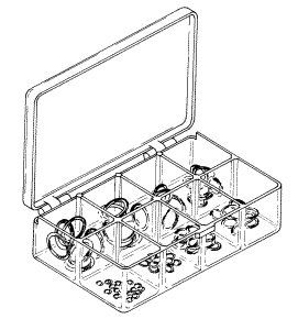 [RPK403] O-Ring Kit with 8 compartment carrying case