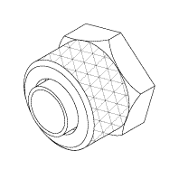 [RPF883] Polyflo Nut (1/4") - 5 per package