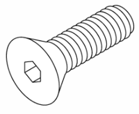 [RPH212] Flat Head Hex Socket Cap Screw for Pelton & Crane - Fits: Drop Knuckle and Drop/Down Arm
