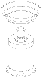 [CMK025] Coalescing Filter Element (Type C; 0.01 micron; Red material)