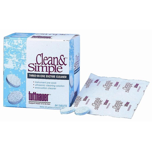 [CS0064] Tuttnauer Clean & Simple Ultrasonic/Enzymatic Tablets - Case