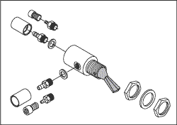 [ADV182] 2 Way Momentary Toggle Valve (Gray) for A-dec