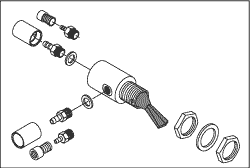 [ADV181] 2 Way Momentary Toggle Valve (Black) for A-dec