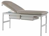 [412DD] Exam Room Treatment Table, Contoured Adjustable Back and Two Drawers