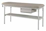 [413D] Exam Room Treatment Table with Shelf, Flat Top and One Drawer