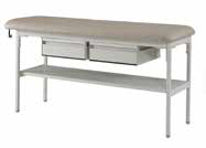[413DD] Exam Room Treatment Table with Shelf, Flat Top and Two Drawers