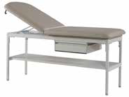 [414D] Exam Room Treatment Table with Shelf, Adjustable Back and One Drawer