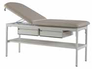 [414DD] Exam Room Treatment Table with Shelf, Adjustable Back and Two Drawers