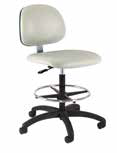 [813] Ergonomic Laboratory Chair with Black Composite Base