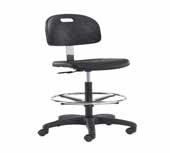 [841SC] Bariatric Self Skin Ergonomic Laboratory Chair with Black Heavy Duty Metal Base