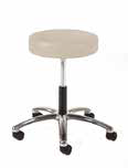 [933] Physician Exam Stool with Spin Lift and Polished Aluminum Base