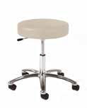 Physician Stool with Single Handle Release and Polished Aluminum Base