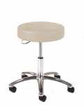 Intensa Physician Stool with D-Handle Release and Polished Aluminum Base