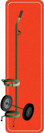 [370AE] MADA "D"/"E" Small Cylinder Cart For "D"/"E" Cylinder (Painted Green)