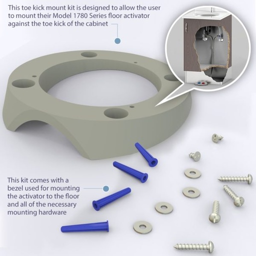 [8010] Tapmaster - Toe Kick Mount Kit 8010 For Model 1780 Series Floor Activators