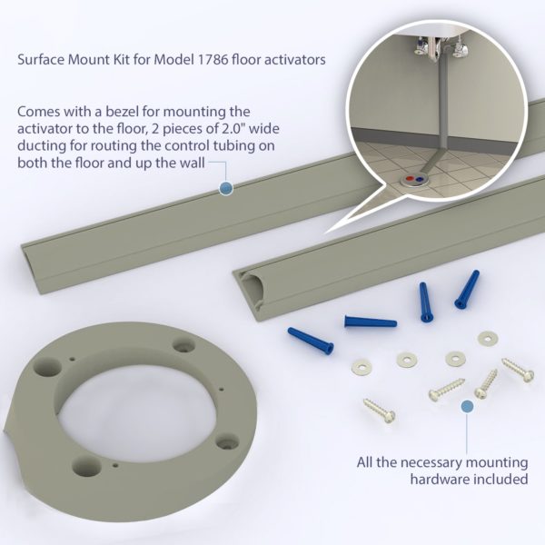 [8050] Tapmaster - Surface Mount Kit 8050 For Model 1786 Floor Activators