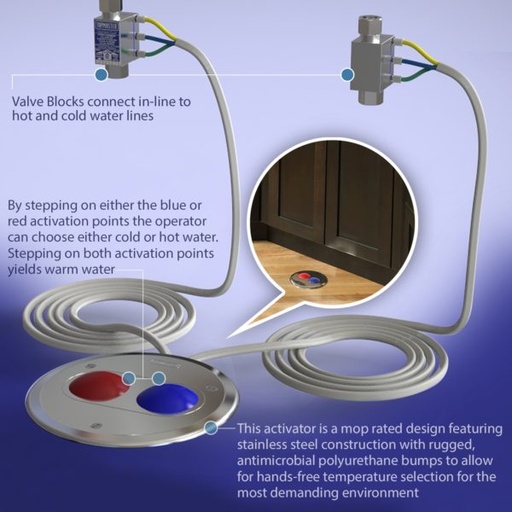 [1786] Tapmaster - Model 1786 Floor Activator With Temperature Selection Feature