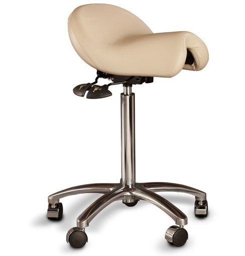 [790250C] Hager Bambach Classic Plus Ergonomic Saddle Stool, Fawn