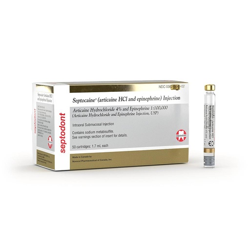 [01-A1400] Septodont Septocaine® 4% and Epinephrine 1:100,000