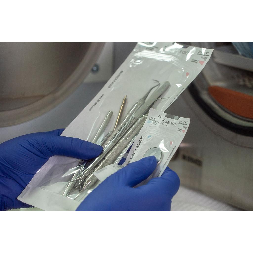 3D Dental Kangaroo Self Sealing Sterilization Pouch 2.25&quot; X 4&quot;