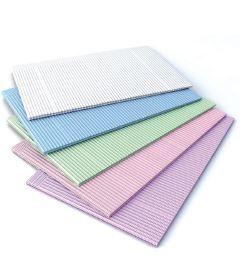 [B3-AQ] 3D - Essentials 3+1 Ply Dental Disposable Bib 500/Case Aqua