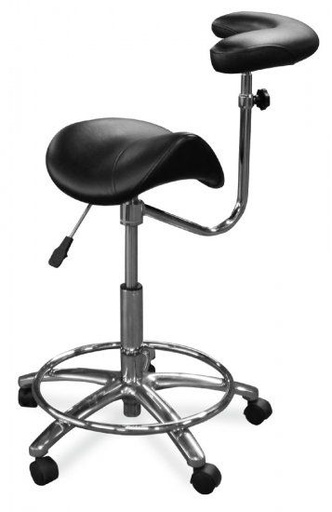 [2055-R] Galaxy Waterfall Assistant Stool w/Fixed Foot Rest & Ratcheting Mech