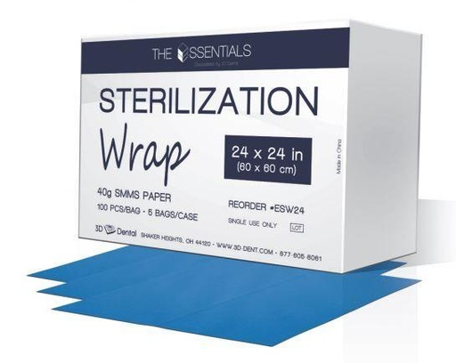 [ESW20] 3D Sterilization Wraps 20" X 20", 5bg of 100/case of 500