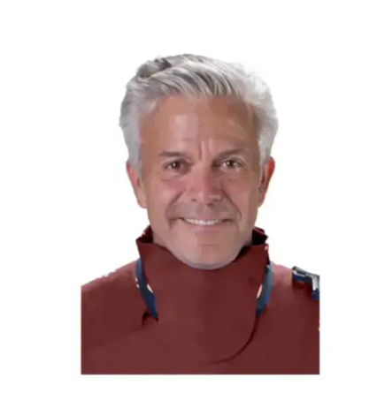 [75056-18] Flow Thyroid Collar, Lead, Burgundy