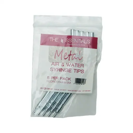 [AWSM] 3D Dental Essentials Metal Air/Water Syringe Tips 5PK