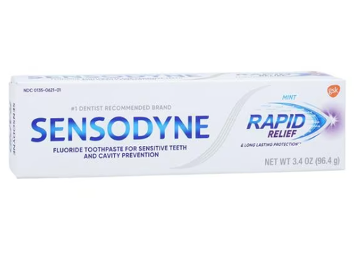 [60000000110452] Sensodyne® Rapid Relief Toothpaste, Mint, 3.4 oz. tube
