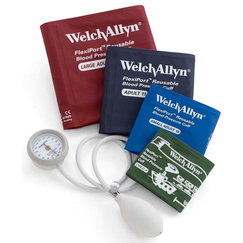 [DS44-MC] Welch Allyn DuraShock DS44 Integrated Aneroid Sphygmomanometer with 4 Cuff Kit