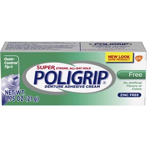 [006214] Super Poligrip® Free Denture Adhesive Cream Travel Size, 0.75 oz. tube