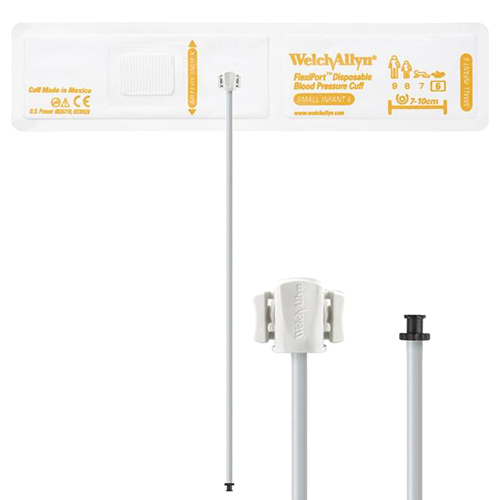 [SOFT-06-1TP] Welch Allyn Flexiport Soft Small Infant Disposable Blood Pressure Cuff with 1-Tube, Tri-purpose Connector, 20/Pack