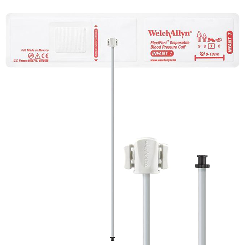 [SOFT-07-1TP] Welch Allyn Flexiport Soft Infant Disposable Blood Pressure Cuff with 1-Tube, Tri-purpose Connector, 20/Pack