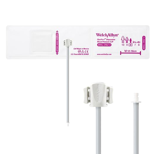 [SOFT-08-1HP] Welch Allyn Flexiport Soft Small Child Disposable Blood Pressure Cuff with 1-Tube, Bayonet Connector, 20/Pack