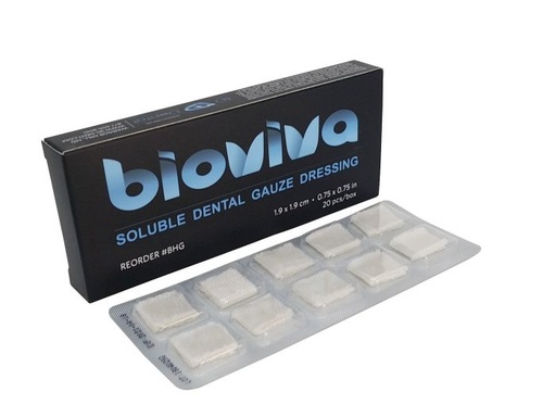 [BHG] 3D Dental Bioviva Hemostatic Dressing Gauze 20/bx (Gelfoam comparable)