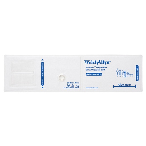[SOFT-10] Welch Allyn Flexiport Soft Small Adult Disposable Blood Pressure Cuff, 20/Pack