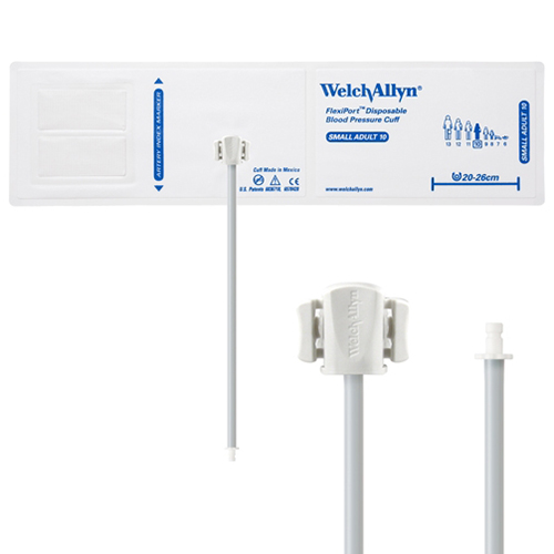 [SOFT-10-1HP] Welch Allyn Flexiport Soft Small Adult Disposable Blood Pressure Cuff with 1-Tube, Bayonet Connector