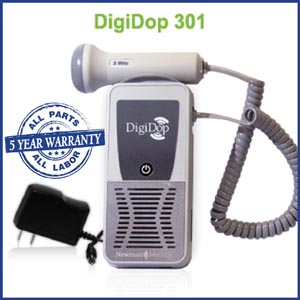 [DD-301-D3W] Newman Digidop Handheld Non-Display Doppler (DD-301) & 3MHz Waterproof Rechargeable OB Probe