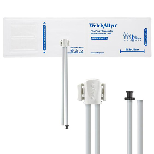 [SOFT-10-2TP] Welch Allyn Flexiport Soft Small Adult Disposable Blood Pressure Cuff with 2-Tube, Tri-Purpose Connector, 20/Pack