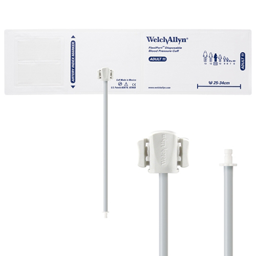 [SOFT-11-1HP] Welch Allyn Flexiport Soft Adult Disposable Blood Pressure Cuff with 1-Tube, Bayonet Connector