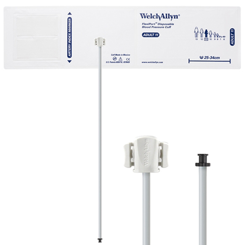[SOFT-11-1TP] Welch Allyn Flexiport Soft Adult Disposable Blood Pressure Cuff with 1-Tube, Tri-Purpose Connector, 20/Pack