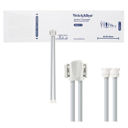 [SOFT-11-2MQ] Welch Allyn Flexiport Soft Adult Disposable Blood Pressure Cuff with 2-Tubes, Locking Connector, 20/Pack