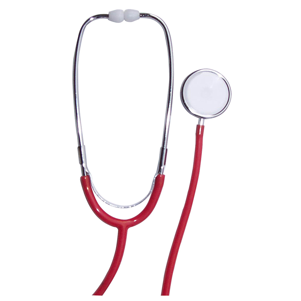 [1100R] Dukal Tech-Med 22 inch Single Head Stethoscope, Red, 100/Pack