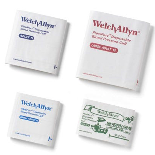 [SOFT-13-1HP] Welch Allyn Flexiport Soft Thigh Disposable Blood Pressure Cuff with 1-Tube, Bayonet Connector, 20/Pack