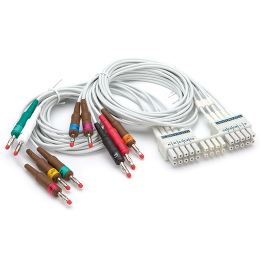 [9293-046-60] Welch Allyn Mortara Burdick 10 Wire Replacement Lead Set with AHA Banana, Limbs for ECG WAM/ AM12
