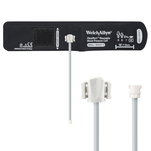 [REUSE-06-1MQ] Welch Allyn Flexiport Small Infant Reusable Blood Pressure Cuff with 1-Tube, Locking Connector for Blood Pressure Monitor