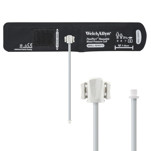 [REUSE-06-1SC] Welch Allyn Flexiport Small Infant Reusable Blood Pressure Cuff with 1-Tube, Screw Connector for Blood Pressure Monitor